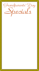 Yellow and Black Grandpa's Day Special Border Clipart