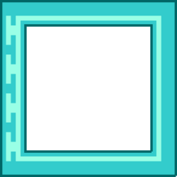 Blue Frame with Black Background - Elegant Greek-Inspired Clipart