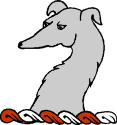 Dog Clipart on Vibrant Red and White Background