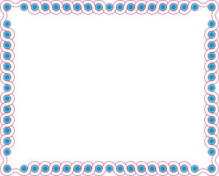 Square Frame with Blue Circles and Black Background Clipart - Modern Design