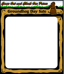 Groundhog Day Sale Sign Clipart - Festive Borders for Holiday Promotions