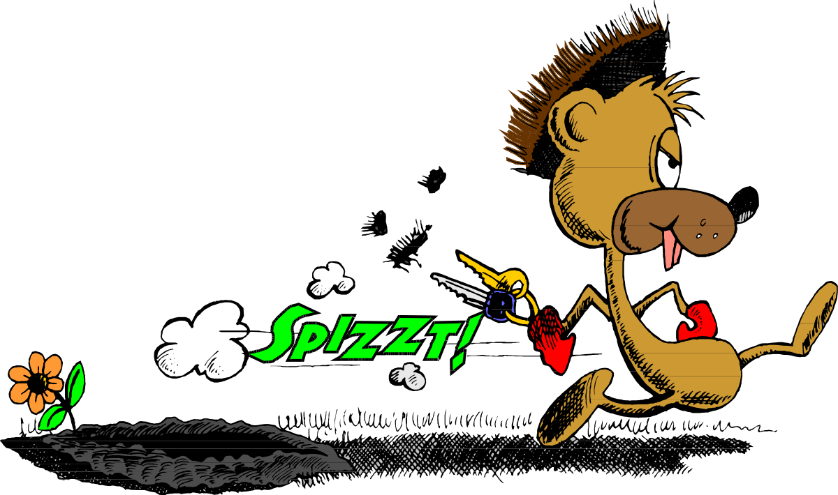 Cartoon Character Running with Gun Clipart - Dynamic and Engaging