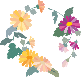 Flower Wreath Clipart: Beautiful Floral Leaves and Blooms