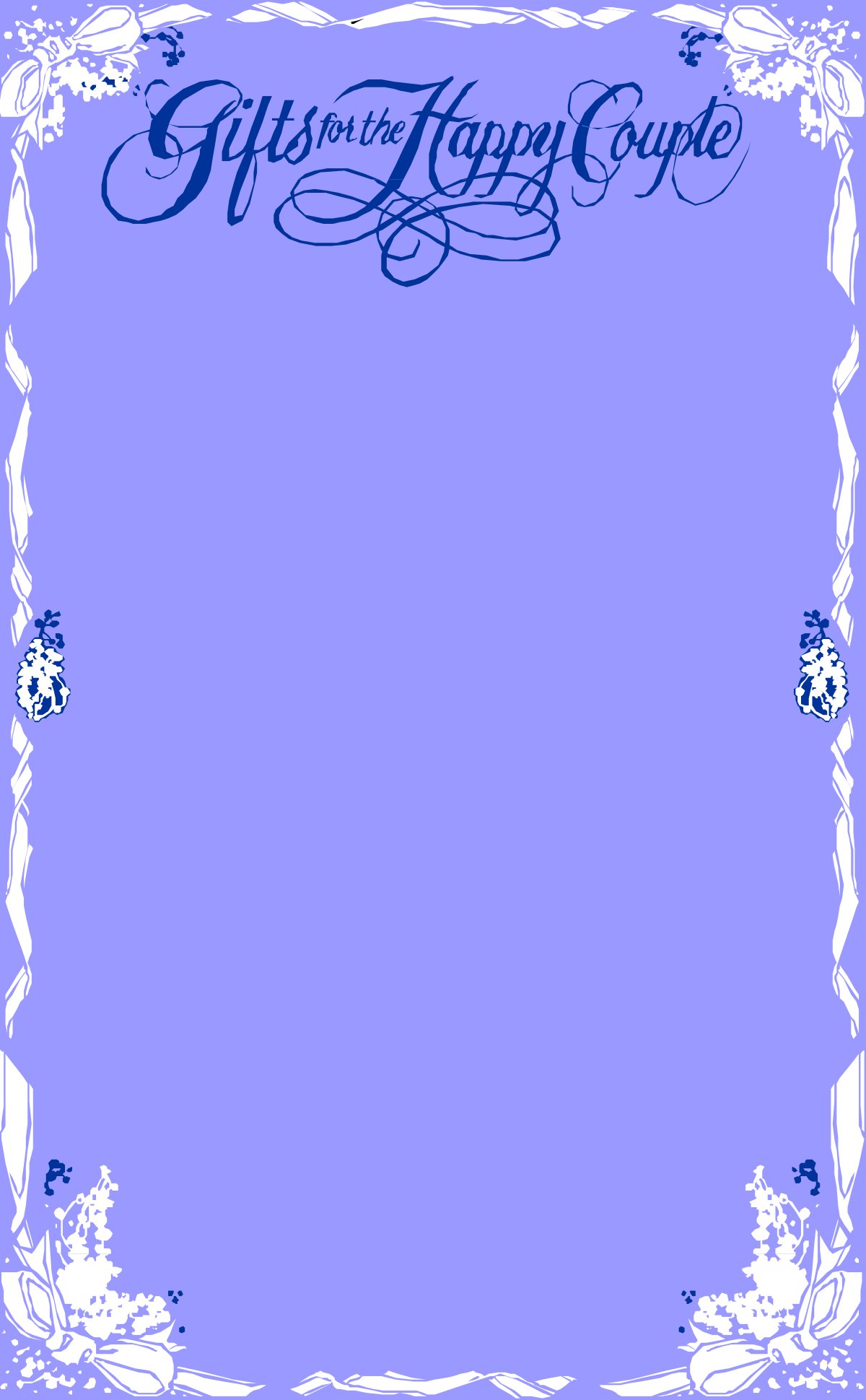 Happy Clipart: Purple and White Floral Frame Design