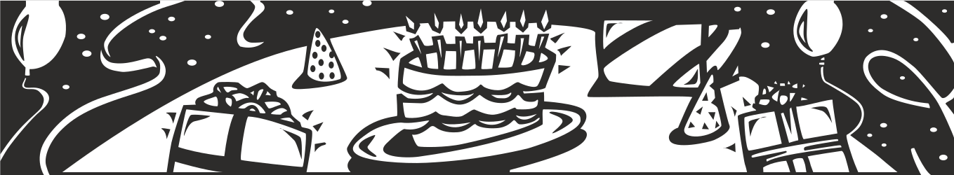 Happy Birthday Theme Borders - Festive Clipart for Celebrations
