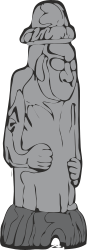 Statue of a Man with a Hat - Elegant Clipart for Various Uses