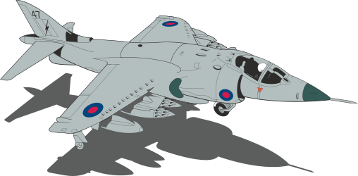 Fighter Jet Flying High in the Sky Clipart