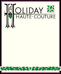 Borders and Holiday Letterpress Clipart - Haute Couture Design Elements
