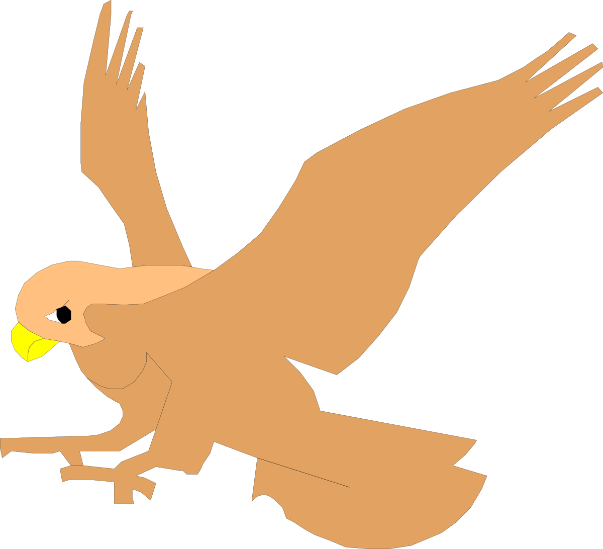 Flying Bird with Tennis Ball in Beak - Perfect Clipart for Sports Themes