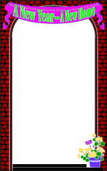 Pink Border Clipart: Elegant Blank Paper for Holiday Designs