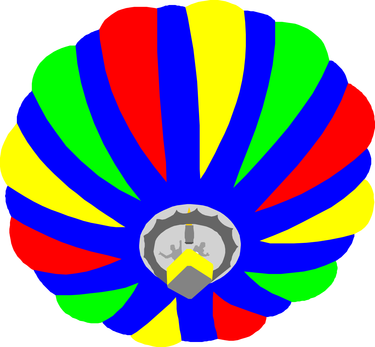a colorful flower with a white flower in the middle clip art png transparent Colorful Flower with White Center Clipart for Creative Projects