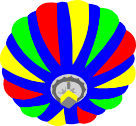 Colorful Flower with White Center Clipart for Creative Projects