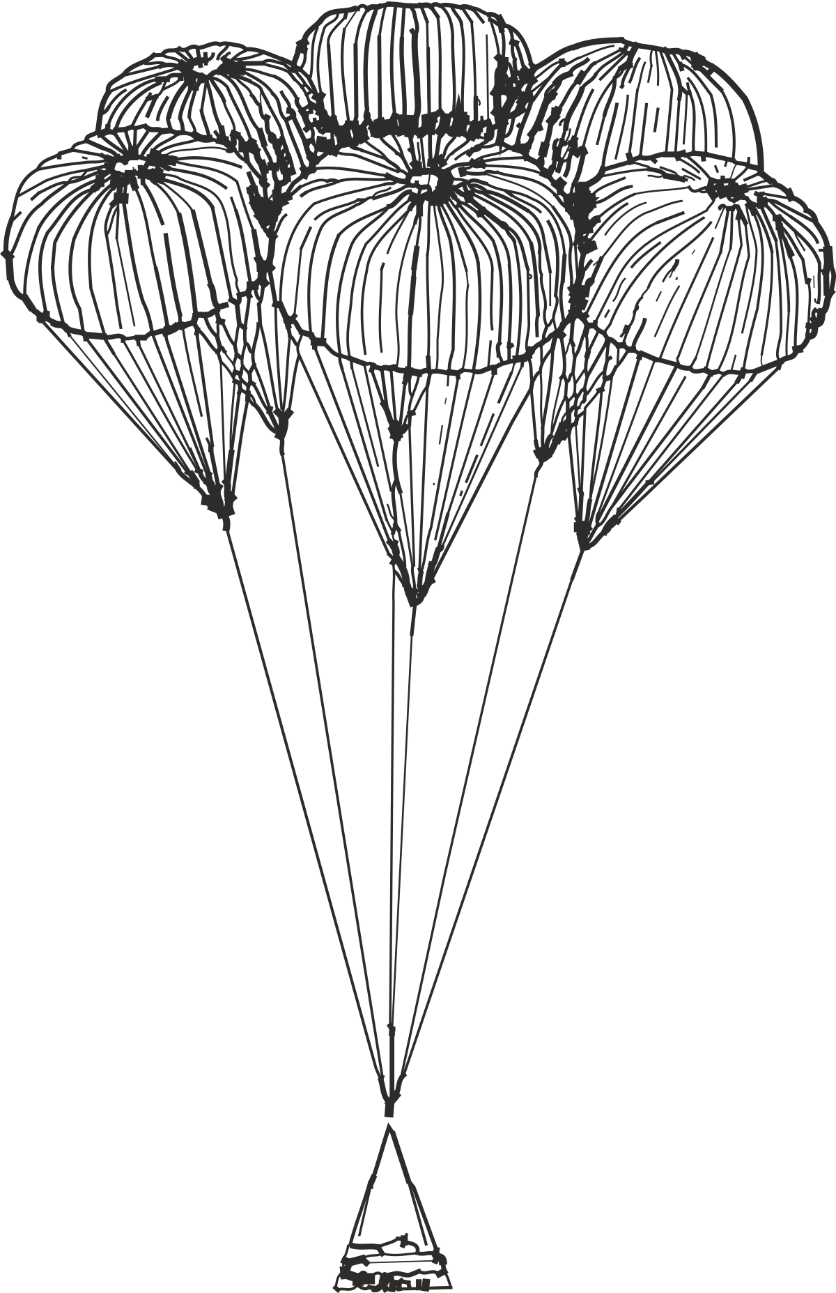 Parachutes in the Sky: Colorful Clipart Collection
