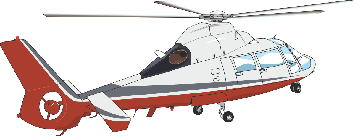 Helicopter with Side Propeller Clipart: Dynamic Aerial Views