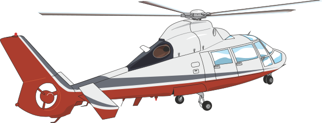 Helicopter with Side Propeller Clipart: Dynamic Aerial Views