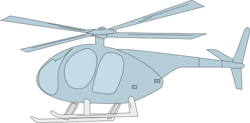 Helicopter with Front Propeller - Dynamic Clipart for Your Projects