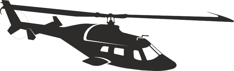 Black and White Helicopter Clipart: Stylish Monochrome Aviation Art