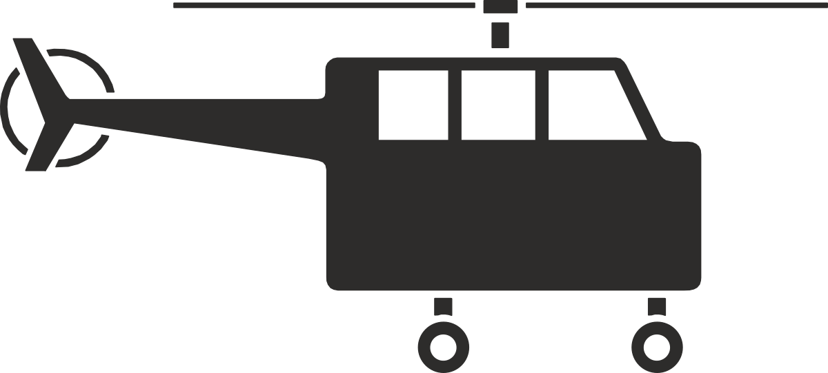 Helicopter Icon Clipart: Dynamic Air Transport Graphics