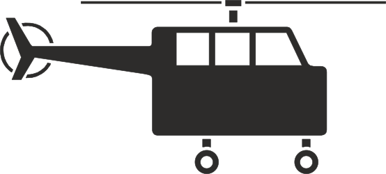 Helicopter Icon Clipart: Dynamic Air Transport Graphics