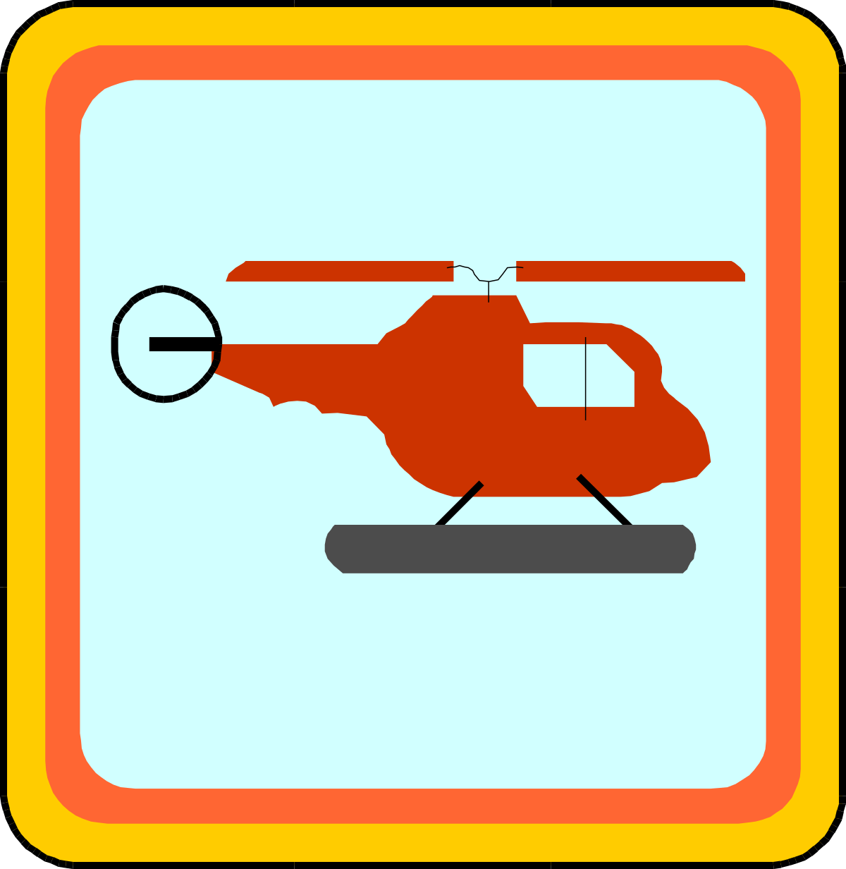 Red Helicopter Icon Clipart for Dynamic Designs