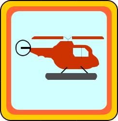 Red Helicopter Icon Clipart for Dynamic Designs