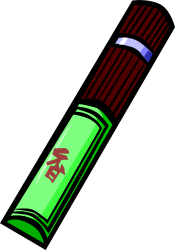 Dynamite Clipart: Green and Red Explosive with Arrow
