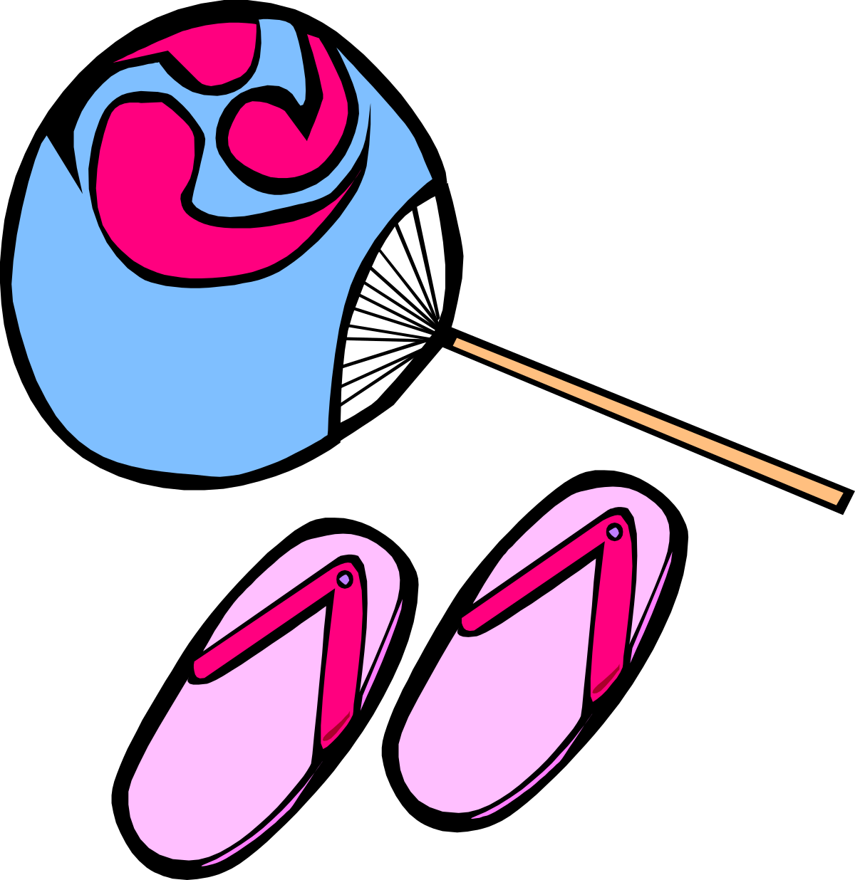 Flip Flops and Bag Clipart: Perfect Summer Essentials