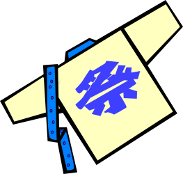 Blue and Yellow Box with Arrow Clipart for Dynamic Presentations