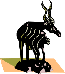 Zebra Standing on Paper Block Clipart  Unique Animal Illustration