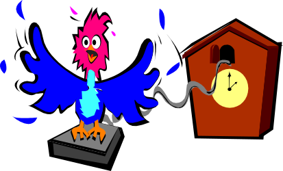 Bird Standing Next to Birdhouse - Charming Clipart Illustration