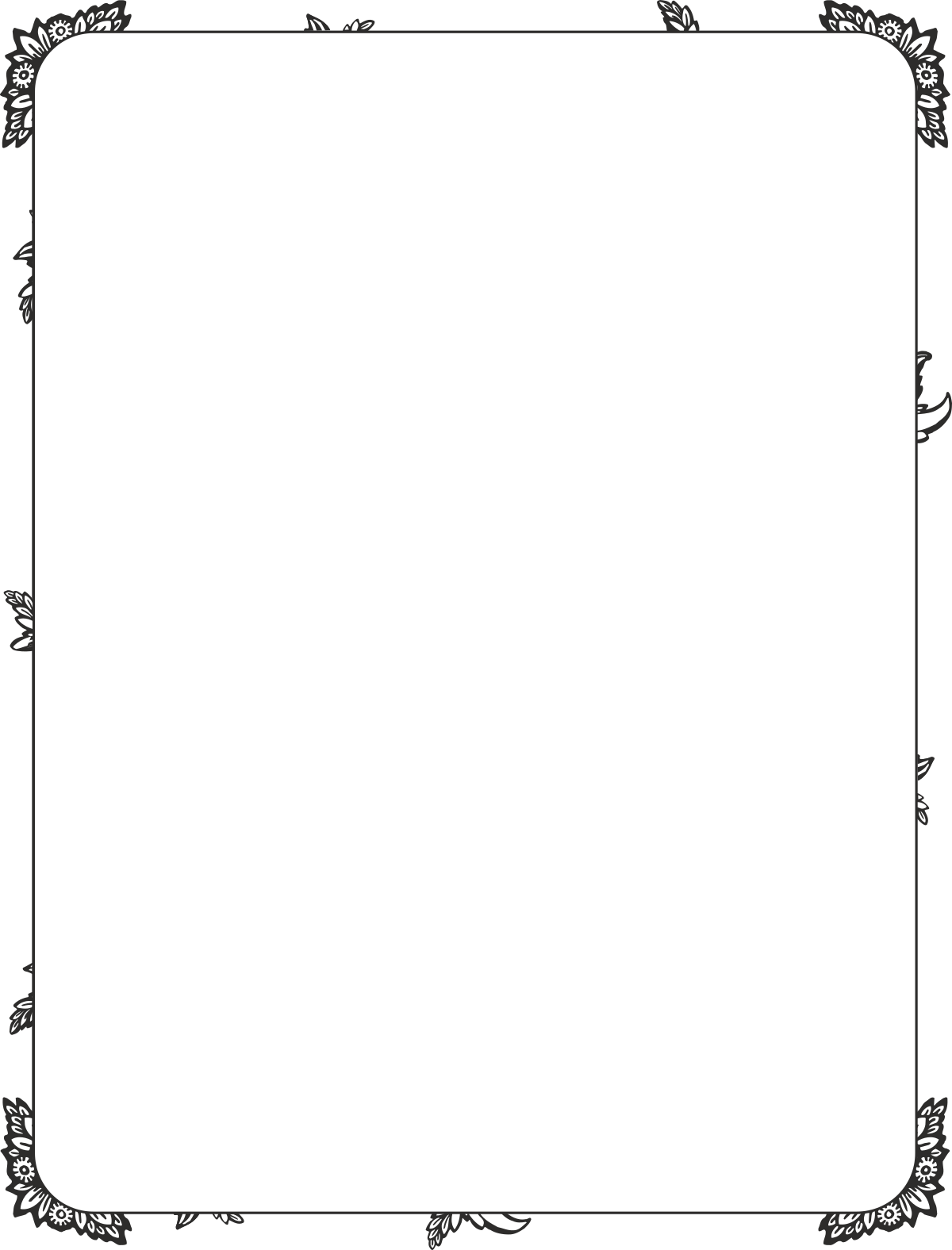 Floral Pattern Borders and Frames - Elegant Hidden L Design Clipart