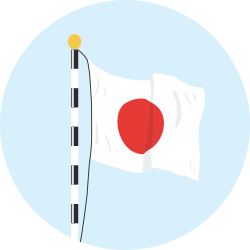 Red Circle Flag Clipart for Vibrant Visuals