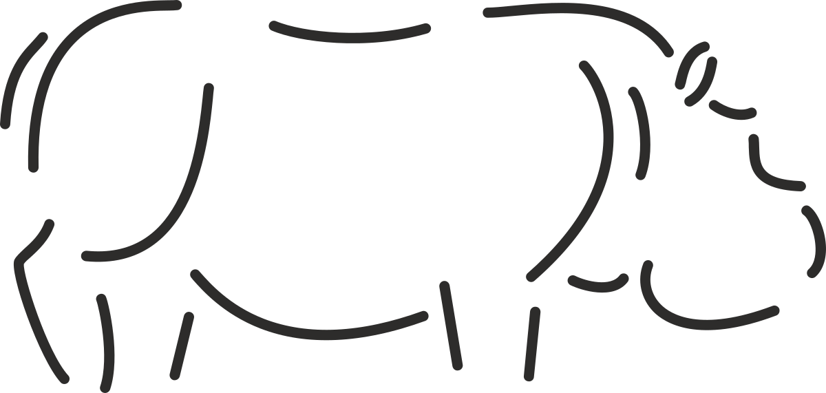 Cow with Long Neck and Long Tail - Unique Clipart for Your Projects