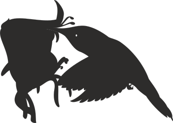 Bull Silhouette Clipart - Elegant Black and White Design