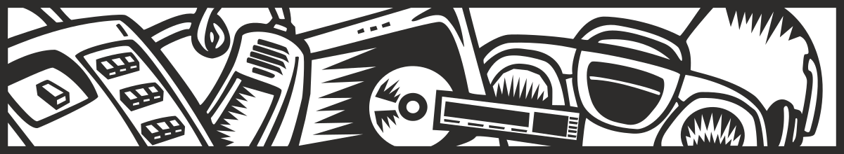Borders and Bars for Home Electronics - Clipart Design