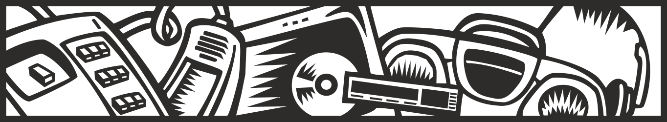 Borders and Bars for Home Electronics - Clipart Design