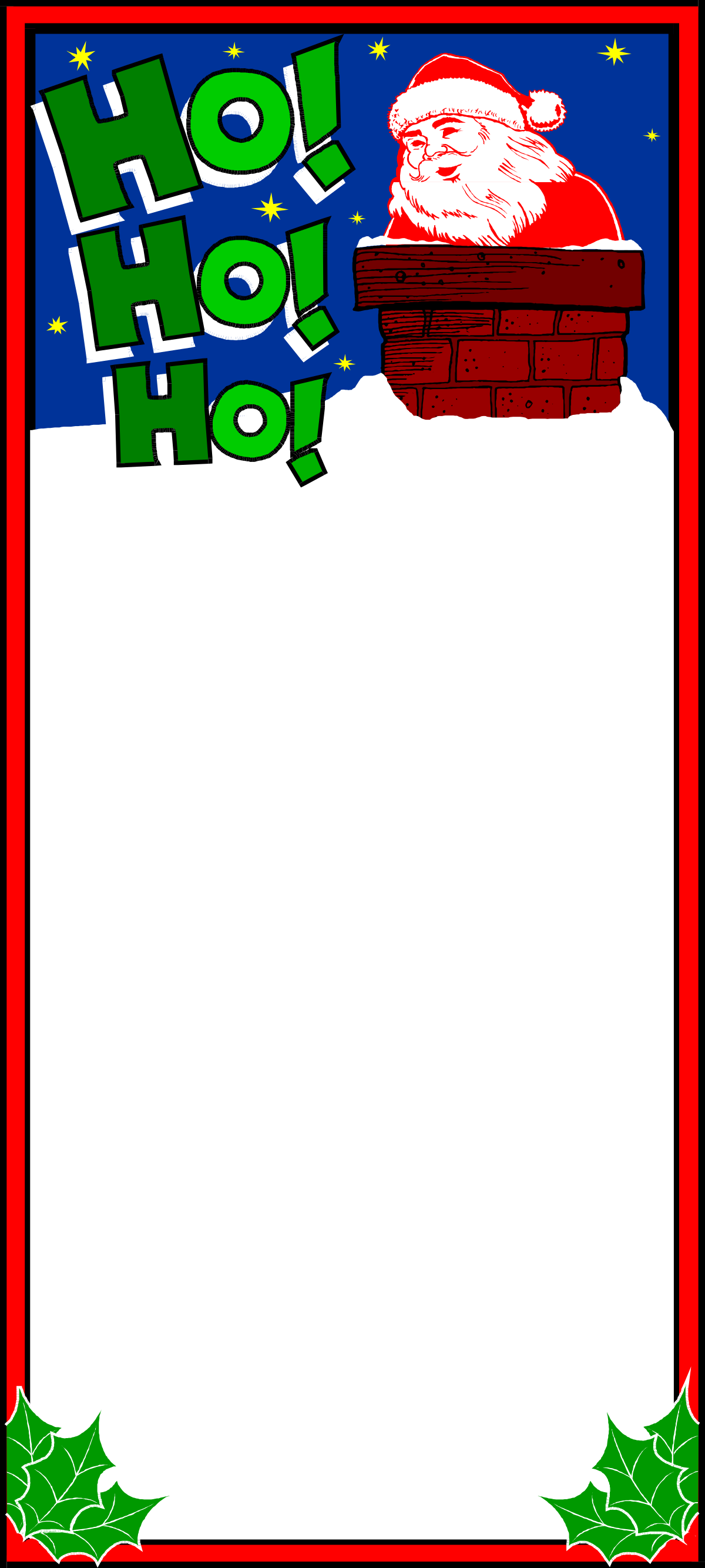 Christmas Letter Templates Clipart - Festive Borders & Holiday Cheer