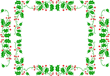 Holly Wreath Frame Clipart - Beautiful Holiday Borders with Berries
