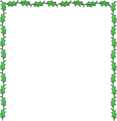 Green Leaf Borders for Holiday Celebrations Clipart