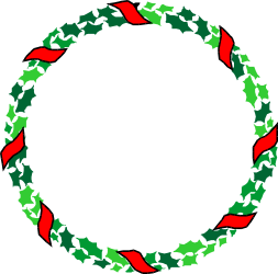 Holly Wreath Borders for Holiday Celebrations - Clipart SVG