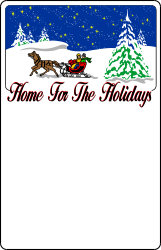 Christmas Card Clipart: Santa Sled Adventure Scene
