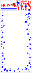 Patriotic Football Border with Stars - Clipart for Celebrations
