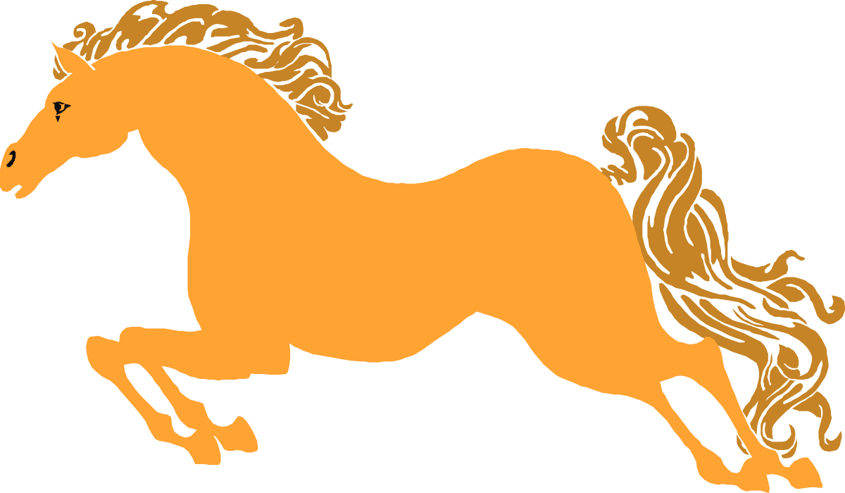Horse with Long Mane Clipart - Detailed and Stunning Visuals