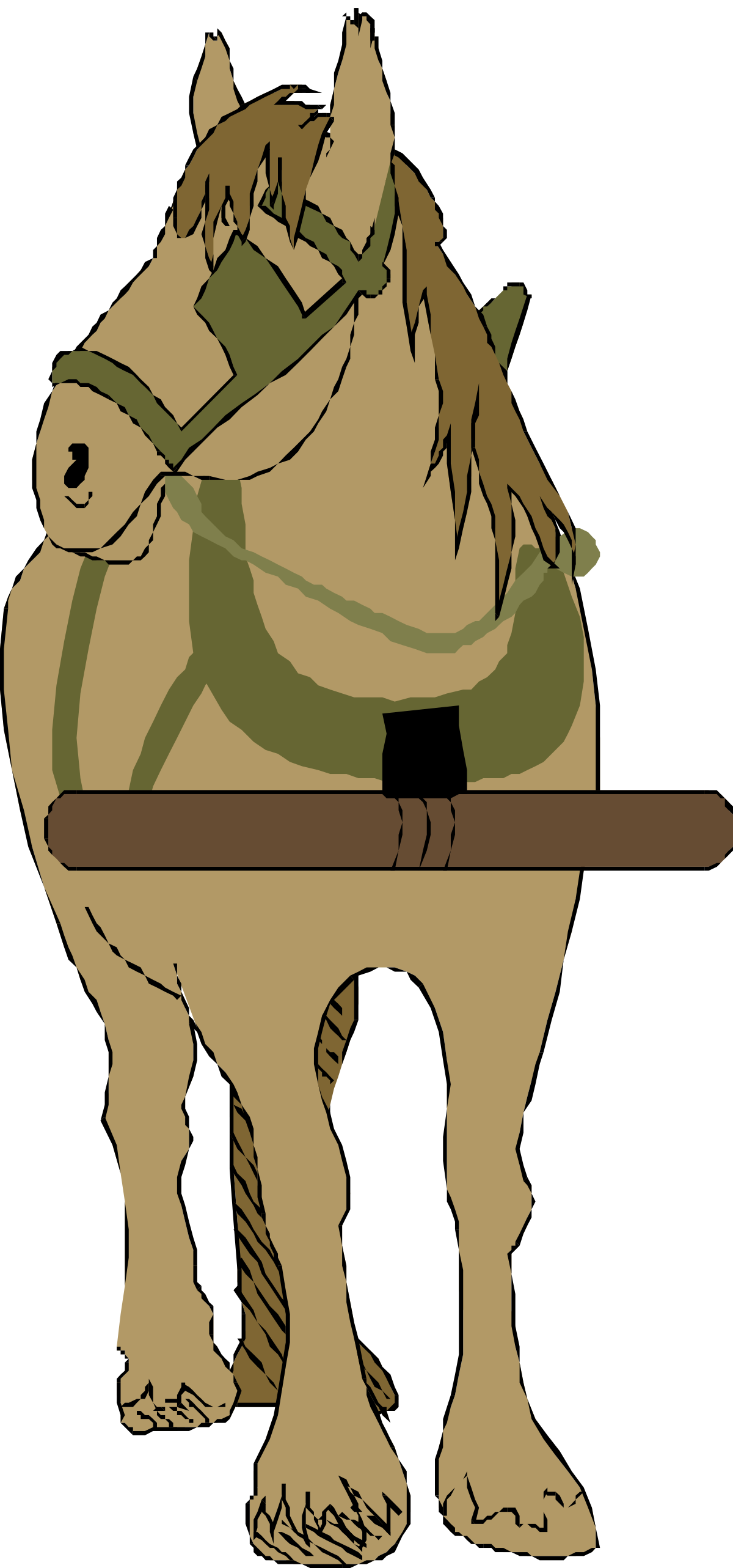 Horse with Saddle Clipart: Ideal for Western Themes and Equestrian Designs
