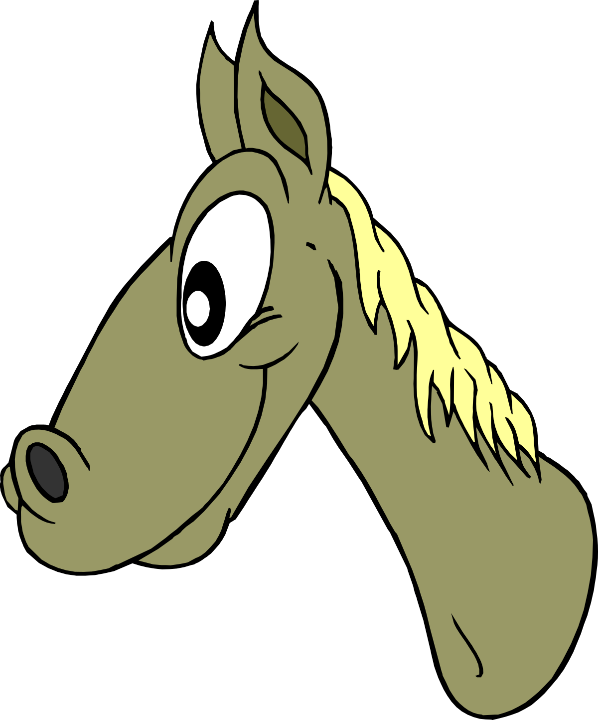 a horse head with a big eye clip art png transparent Horse Head Clipart with Large Eye - Unique and Detailed Illustration