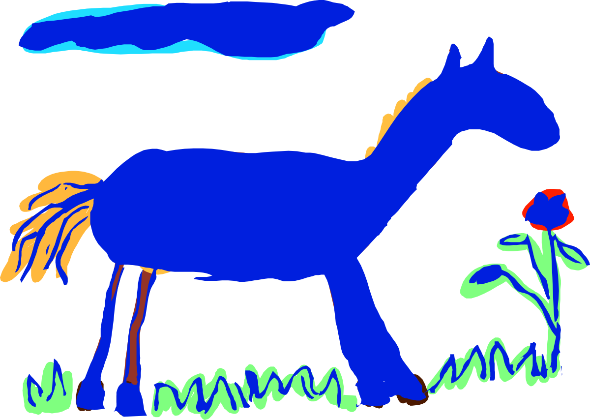 a blue horse with a red rose in its mouth clip art png transparent Blue Horse with Red Rose - Stunning Clipart for Creative Projects