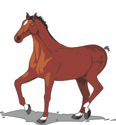 Horse with White Spot on Head Clipart - Elegant Equine SVG