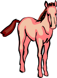 Stunning Horse Silhouette on Black Background Clipart