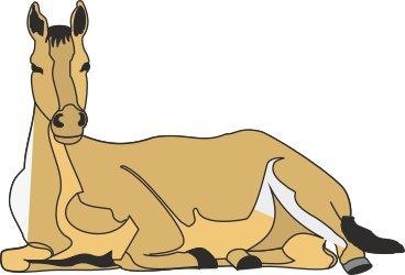 Horse Laying Down on the Ground Clipart for Creative Projects