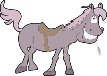 Smiling Cartoon Horse Clipart for Fun and Playful Designs